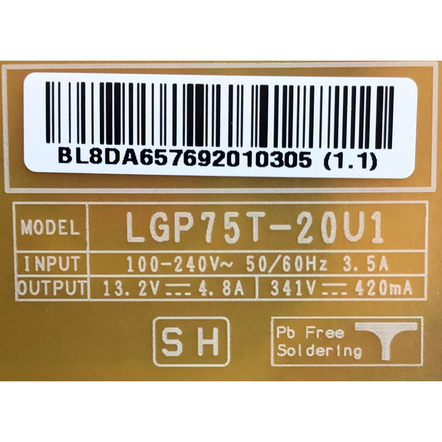 KIT DE TARJETAS PARA TV LG / NUMERO DE PARTE MAIN EBT66575701 / EAX69109605(1.0) / 0JE8T000-017Y / RU09Q6A1UR / FUENTE EAY65769201 / EAX69063801(1.0) / PANEL NC750DQH-ABHR1 / MODELOS 75UN8570AUD.BUSFLKR  - Imagen 2